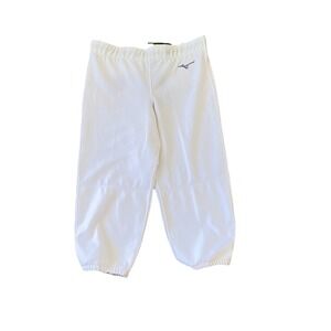 Mizuno MVP Pull Up Baseball Pants White‎ Drawstring  Women Small Elastic *NEW